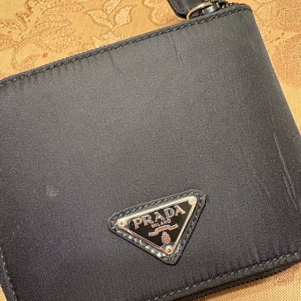 Prada Black Bi-fold Nylon Wallet